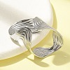 304 Stainless Steel Open Cuff Ring for Women RJEW-M025-03P-3