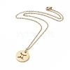 304 Stainless Steel Pendant Necklaces NJEW-E147-08G-2