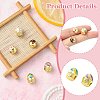 5Pcs 5 Styles Donut & Cake Rack Plating Brass Enamel Beads KK-CJ0002-83-3