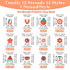 12 Strands 12 Styles Handmade Polymer Clay Bead Strands CLAY-TA0001-72A-5