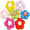 Fingerinspire 14Pcs 7 Colors Wool Needle Felting Flower Crafts DIY-FG0003-06-1