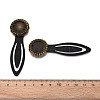 Alloy & Iron Bookmark Cabochon Settings PALLOY-N184-03AB-3