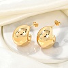 Ion Plating(IP) 304 Stainless Steel Moon Stud Earrings for Women EJEW-R002-01G-1