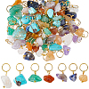 84Pcs 7 Colors Natural & Synthetic Mixed Stone Nuggets Pendants PALLOY-FH00145-1