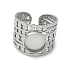 304 Stainless Steel Cuff Ring Components SA-CBA37BC-15B-P-2