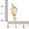 Brass Micro Pave Cubic Zirconia with Enamel Pendants KK-G519-13G-02-3