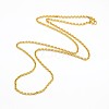 Fashionable 304 Stainless Steel Cable Chain Necklace Making X-STAS-A028-N081G-1