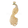 Peacock Alloy Crystal Rhinestone Brooches JEWB-M046-23G-2