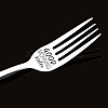 Globleland Word Pattern 304 Stainless Steel Fork AJEW-GL0001-17I-3