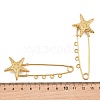 Starfish 304 Stainless Steel Safety Pins Brooch Findings SA-CBA098D-16B-G04-3