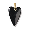 Natural Obsidian Pendants X-G-E570-01G-10-2