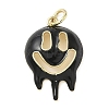 Halloween Theme Brass Enamel Pendants KK-L248-01G-02-1