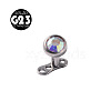 G23 Titanium Cubic Zirconia Dermal Anchor Base/Top for Women Men WG953A3-06-1