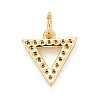 Eco-Friendly Brass Micro Pave Cubic Zirconia Pendants KK-M225-14G-2