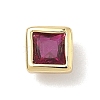 Square Brass Micro Pave Cubic Zirconia Cabochons KK-P345-13G-E05-1