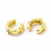 Star Rack Plating Brass Micro Pave Cubic Zirconia Cuff Earrings for Women EJEW-H091-26G-2