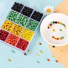 240Pcs Round & Flat Round Synthetic Turquoise Beads and 4 Styles Glass Seed Beads DIY-LS0003-09-5