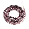 Transparent Gradient Color Glass Beads Strands GLAA-H021-01A-22-2