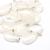 Teardrop Natural Quartz Crystal Pendants G-Q368-08-1