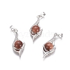 Synthetic Goldstone Pendants G-L512-G14-1