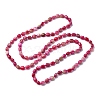Natural Dyed Malaysia Jade Tumble Stone Nuggets Beaded Long Necklaces for Women NJEW-F340-A04-2