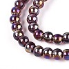 Electroplate Transparent Glass Beads Strands GLAA-T032-T4mm-AB19-3