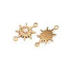 304 Stainless Steel Micro Pave Cubic Zirconia Connector Charm ZIRC-F147-02G-03-2
