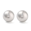 Non-Tarnish Half Round 316 Surgical Stainless Steel Stud Earrings for Women Men EJEW-Z050-08B-AS-2