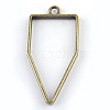 Rack Plating Alloy Polygon Open Back Bezel Pendants LS-PALLOY-S047-10F-FF-2