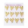 PVD Vacuum Plating 304 Stainless Steel Stud Earring EJEW-C099-04G-1