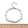 304 Stainless Steel Column Link Chain Bracelets for Women BJEW-F488-50P-3