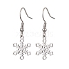 Hollow Christmas Snowflake 201 Stainless Steel Dangle Earrings for Women EJEW-JE05875-1