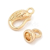 Brass Hook and S-hook Clasps KK-C080-06G-2