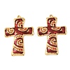 304 Stainless Steel Enamel Rhinestone Big Pendants STAS-L314-09G-01-1