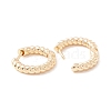 Brass Twist Rope Hoop Earrings for Women KK-A158-07B-G-2