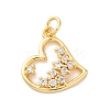 Brass Micro Pave Cubic Zirconia Pendants KK-S510-49G-01-1