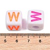 Opaque Acrylic Enamel European Beads AC-ACBA1794-04W-3