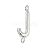 304 Stainless Steel Letter Connector Charms STAS-M108-01P-10-1