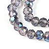 Electroplate Transparent Glass Beads Strands EGLA-N054-T4mm-A01-3