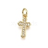 Brass Micro Pave Cubic Zirconia Pendants KK-Z100-39G-04-1