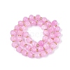 Ombre Effect Dyed Transparent Crackle Glass Beads Strands GLAA-Q111-8MM-06-3
