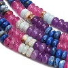 Gradient Color Natural Dyed White Jade & Lapis Lazuli & Synthetic Shoushan Stone Beads Strands GG-CBA1E0E-01C-3