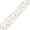 AB Color Plated Transparent Glass Beads Strands EGLA-P051-06A-A09-2