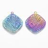 Ion Plating(IP) 201 Stainless Steel Filigree Pendants STAS-T057-16-2