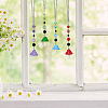 DICOSMETIC 6Pcs 6 Colors Resin Mushroom/Evil Eye/Flower Pendant Decorations HJEW-DC0001-10-7