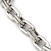 Non-Tarnish 201 Stainless Steel Chunky Rectangle Link Chain Bracelets STAS-Z056-18P-2