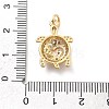 Rack Plating Brass with Cubic Zirconia Pendants KK-Q017-01A-G-3