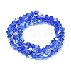 Electroplate Transparent Glass Beads Strands EGLA-K015-18M-2