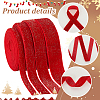 20 Yards 4 Styles Sparkle Single Face Velvet Ribbons SRIB-PH0010-34-4