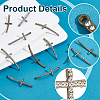 12Pcs Alloy Rhinestone Links/Connectors RB-PH0001-67-4